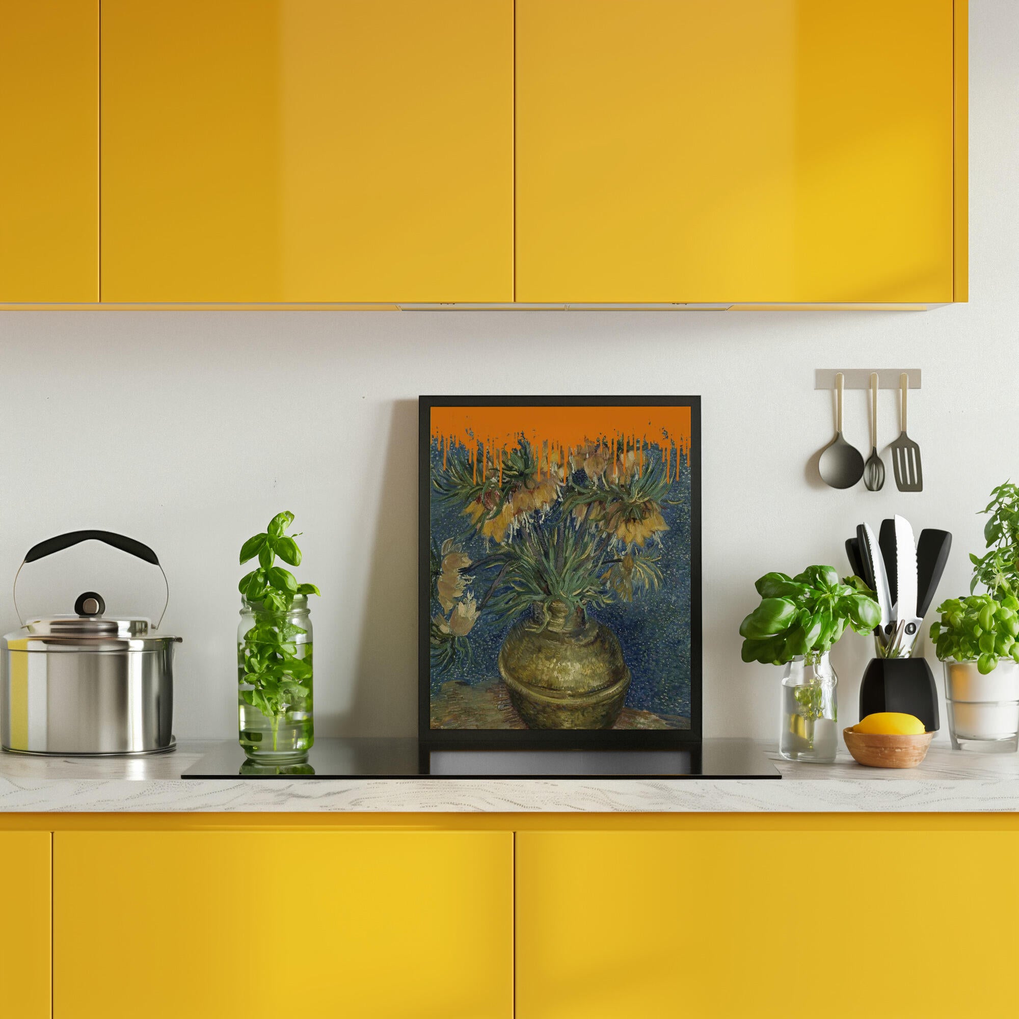 Collage Sunflowers and the splash Van Gogh