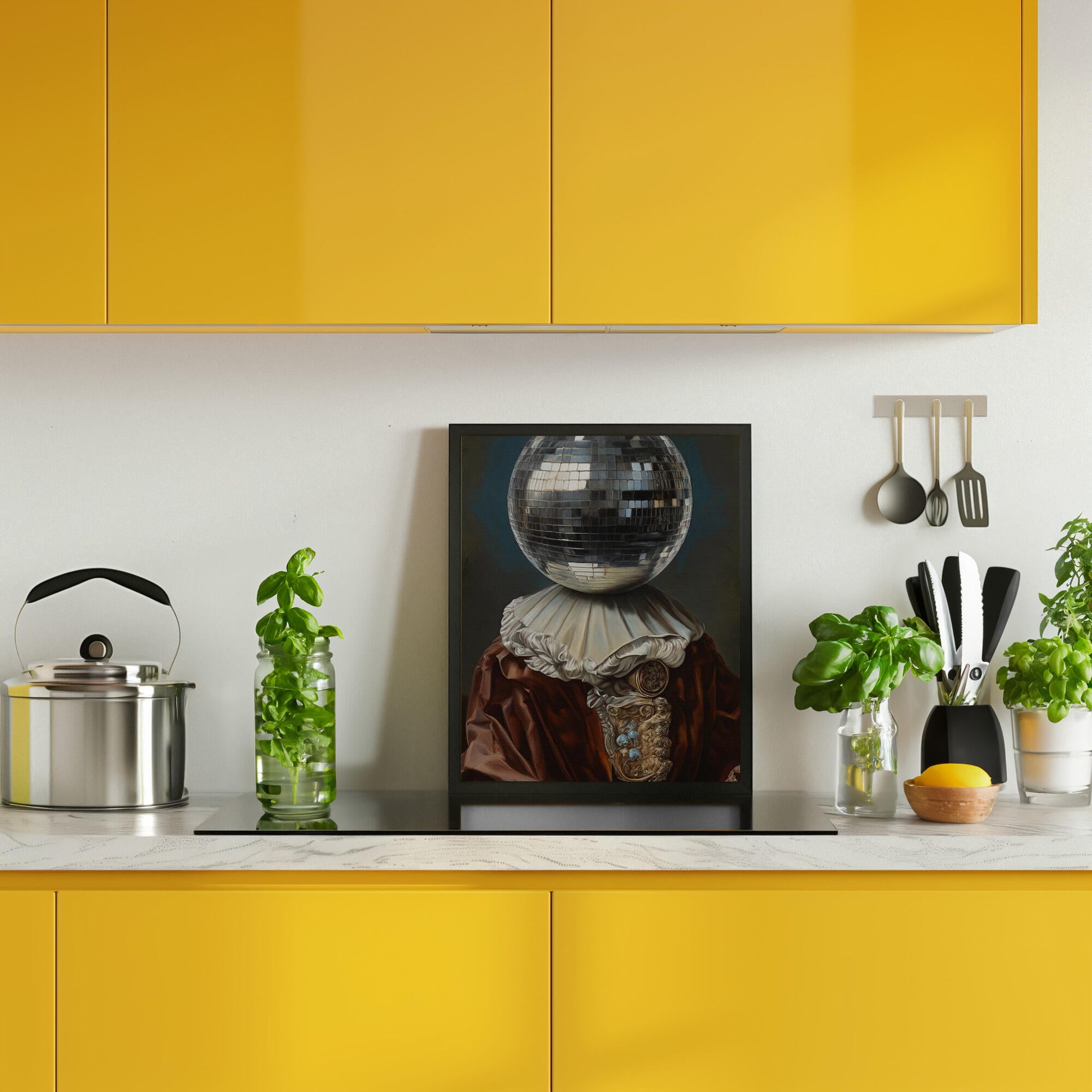 Antique Disco Ball, A Man with Disco head