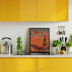 Retro-futuristic Scene With A Woman