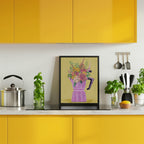 Espresso Maker with Flowers
