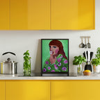 Woman Smoking a Flower