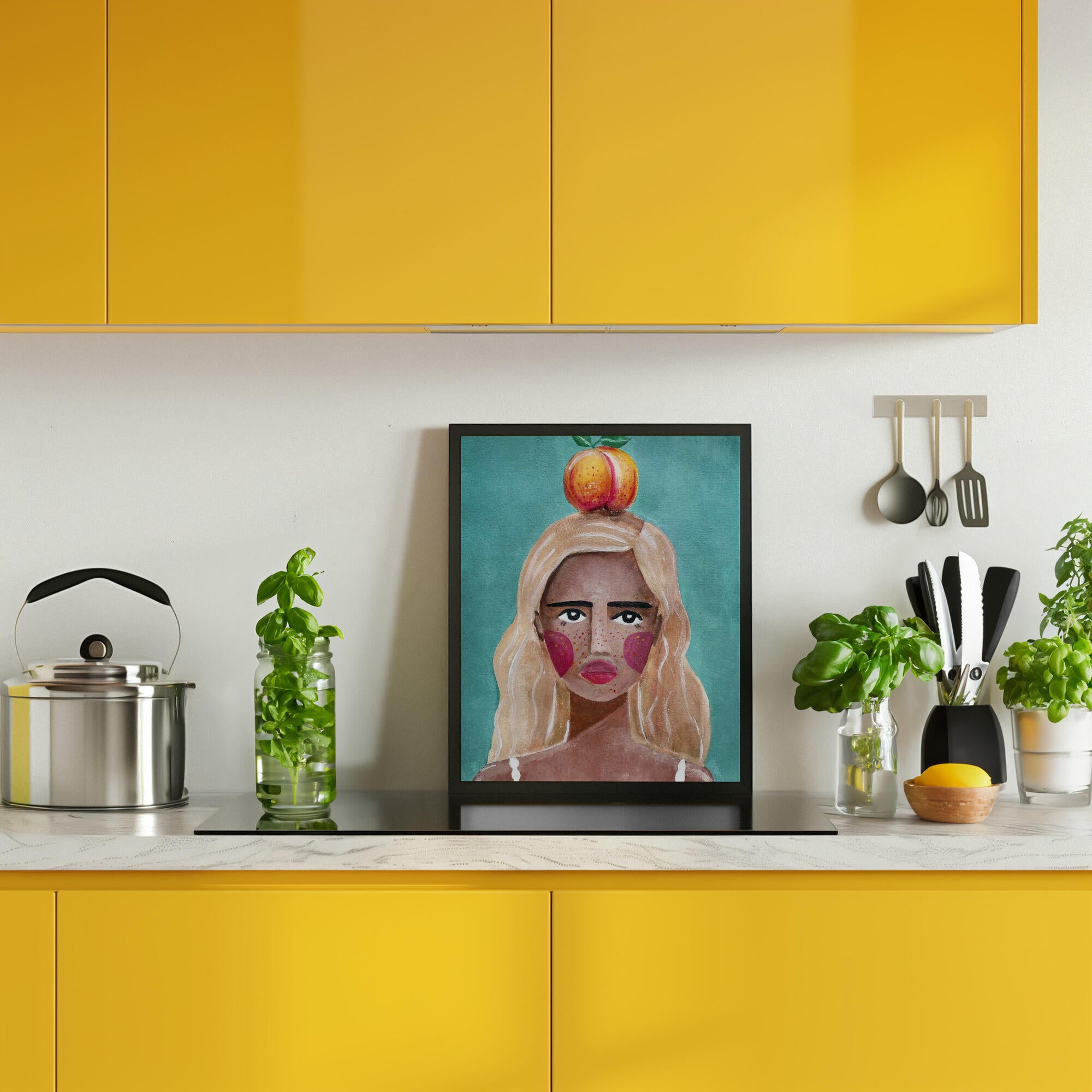 Woman With Peach