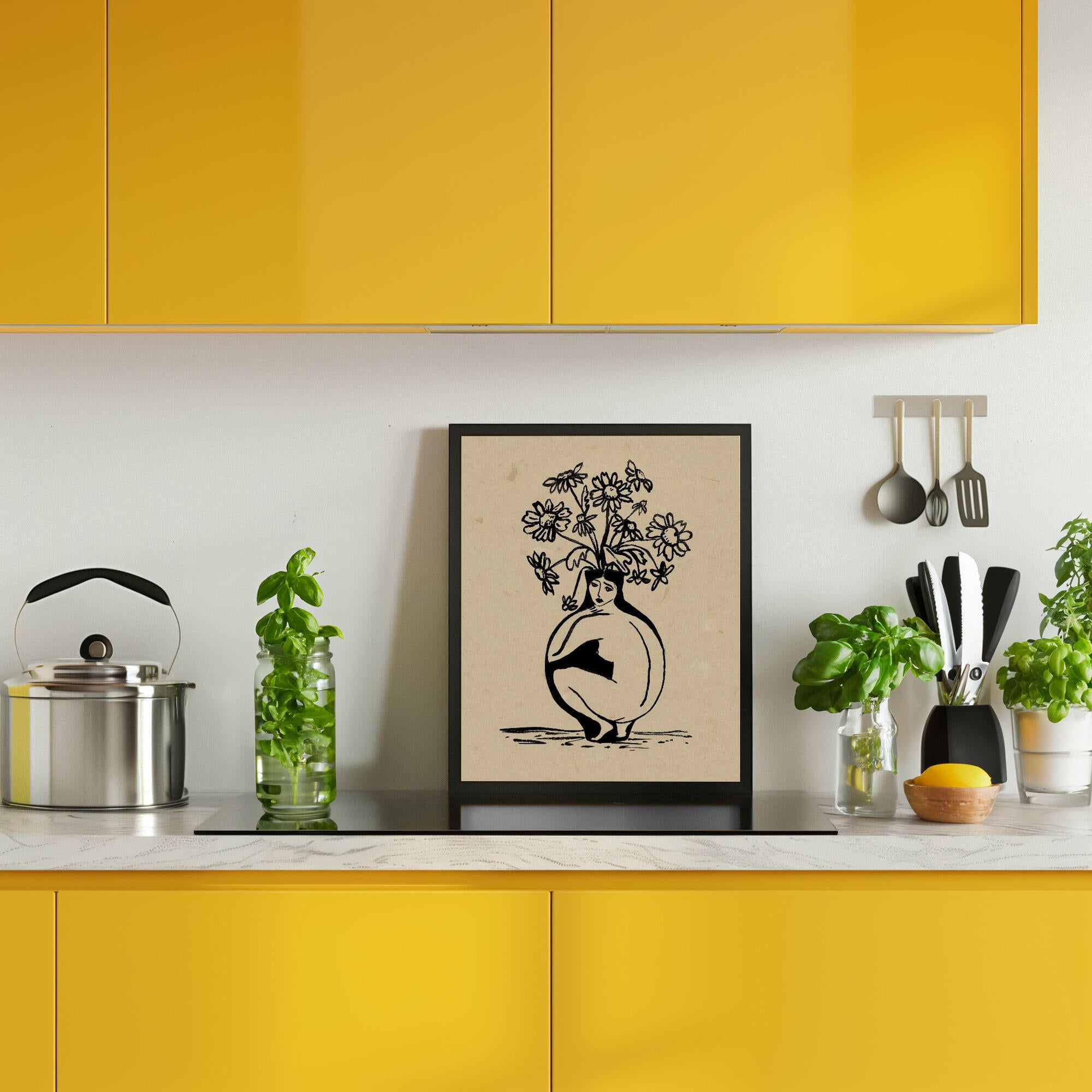 Woman in vase