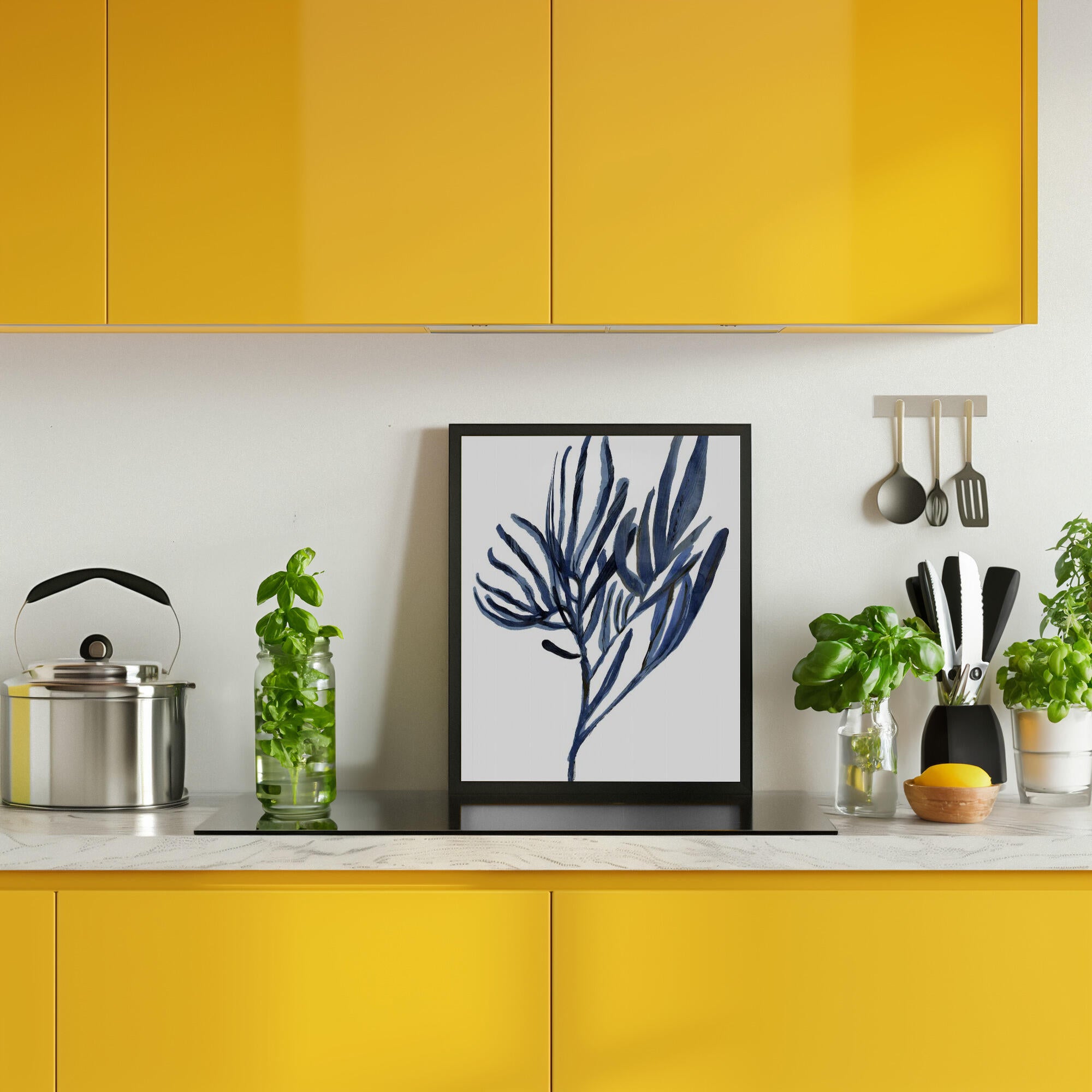 Blue Aquatic Plant Poster 2