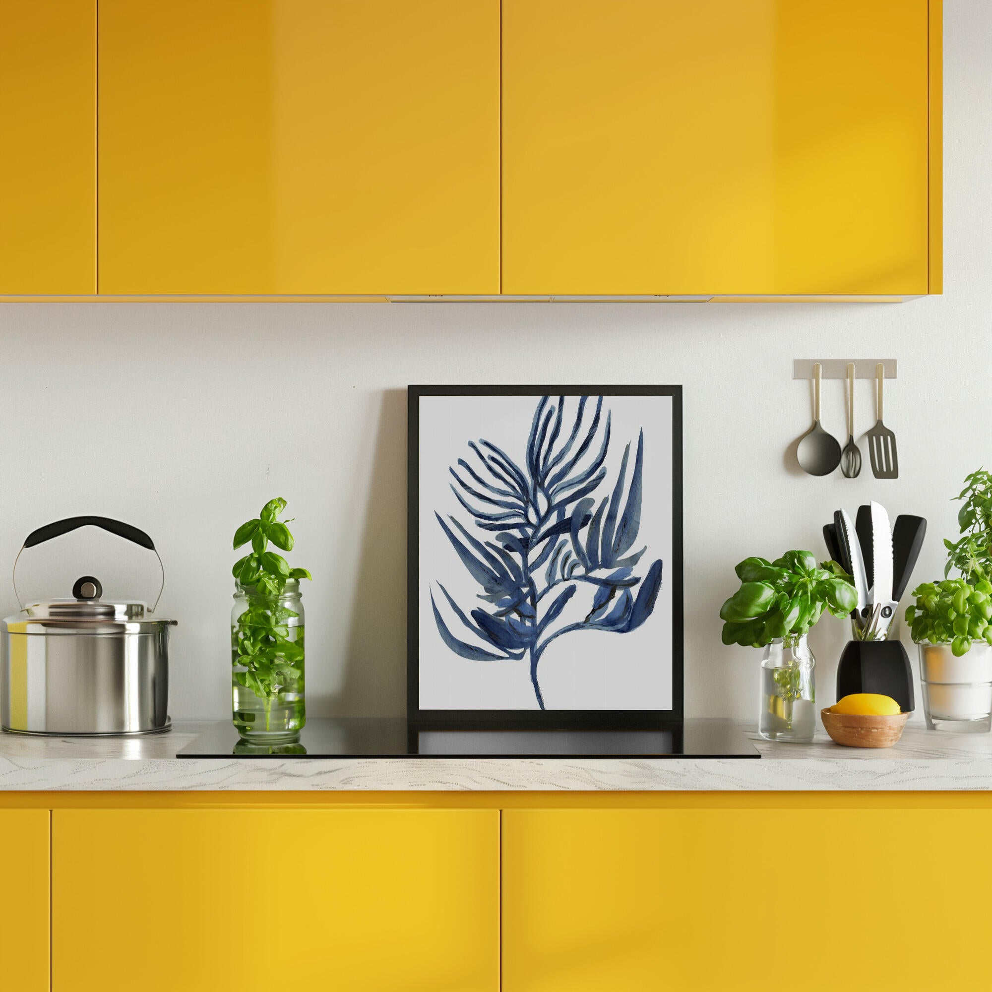 Blue Aquatic Plant Poster 1