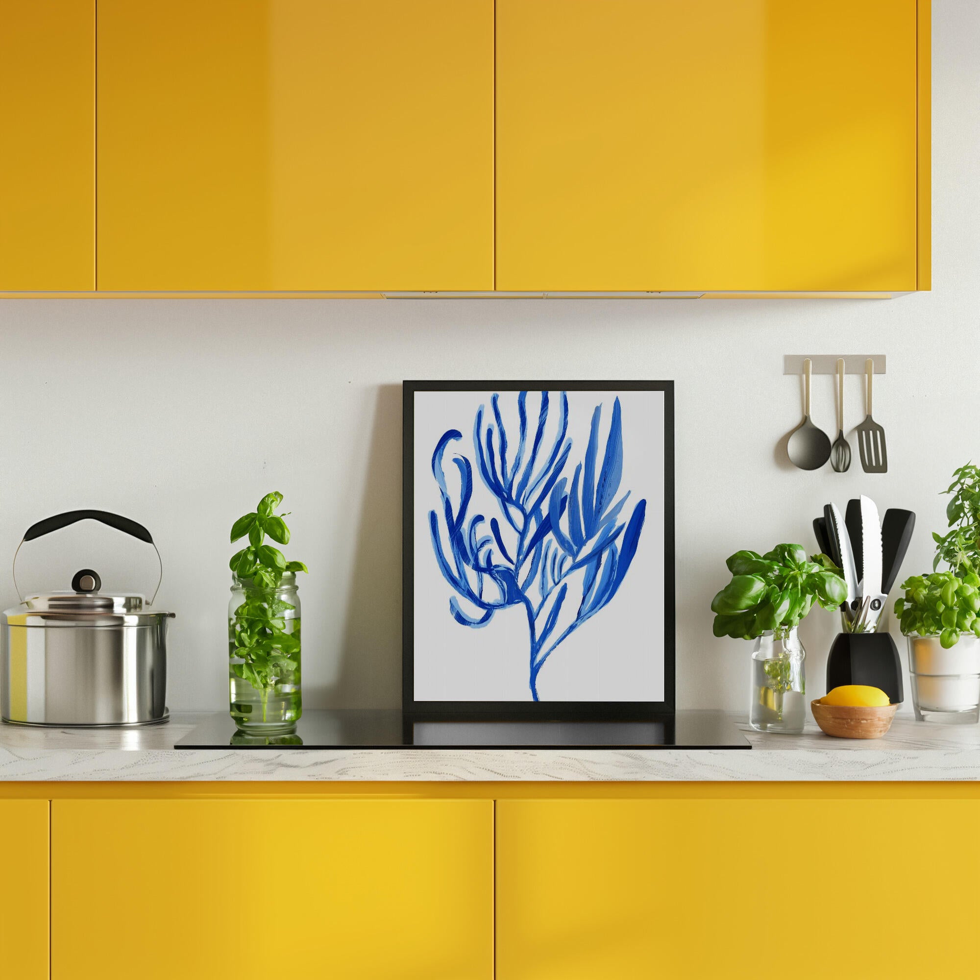 Blue Aquatic Plant Poster 4
