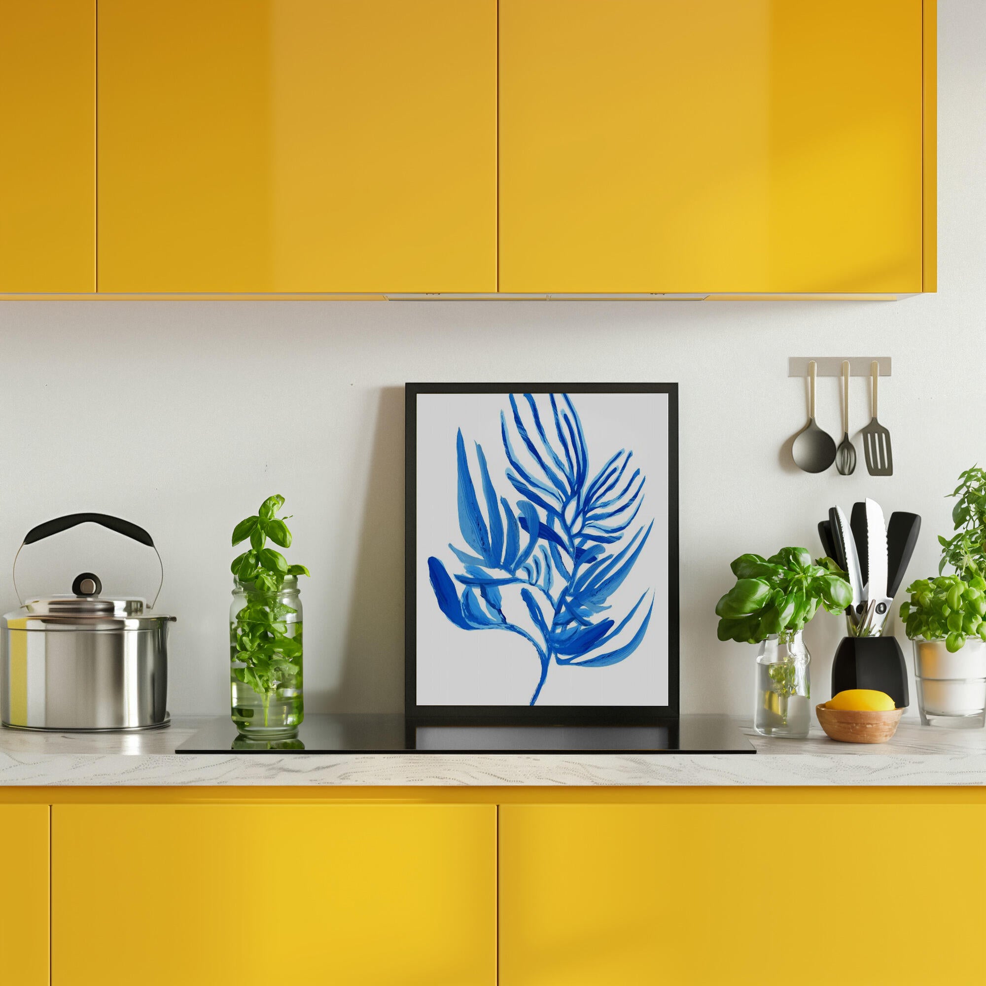 Blue Aquatic Plant Poster 6