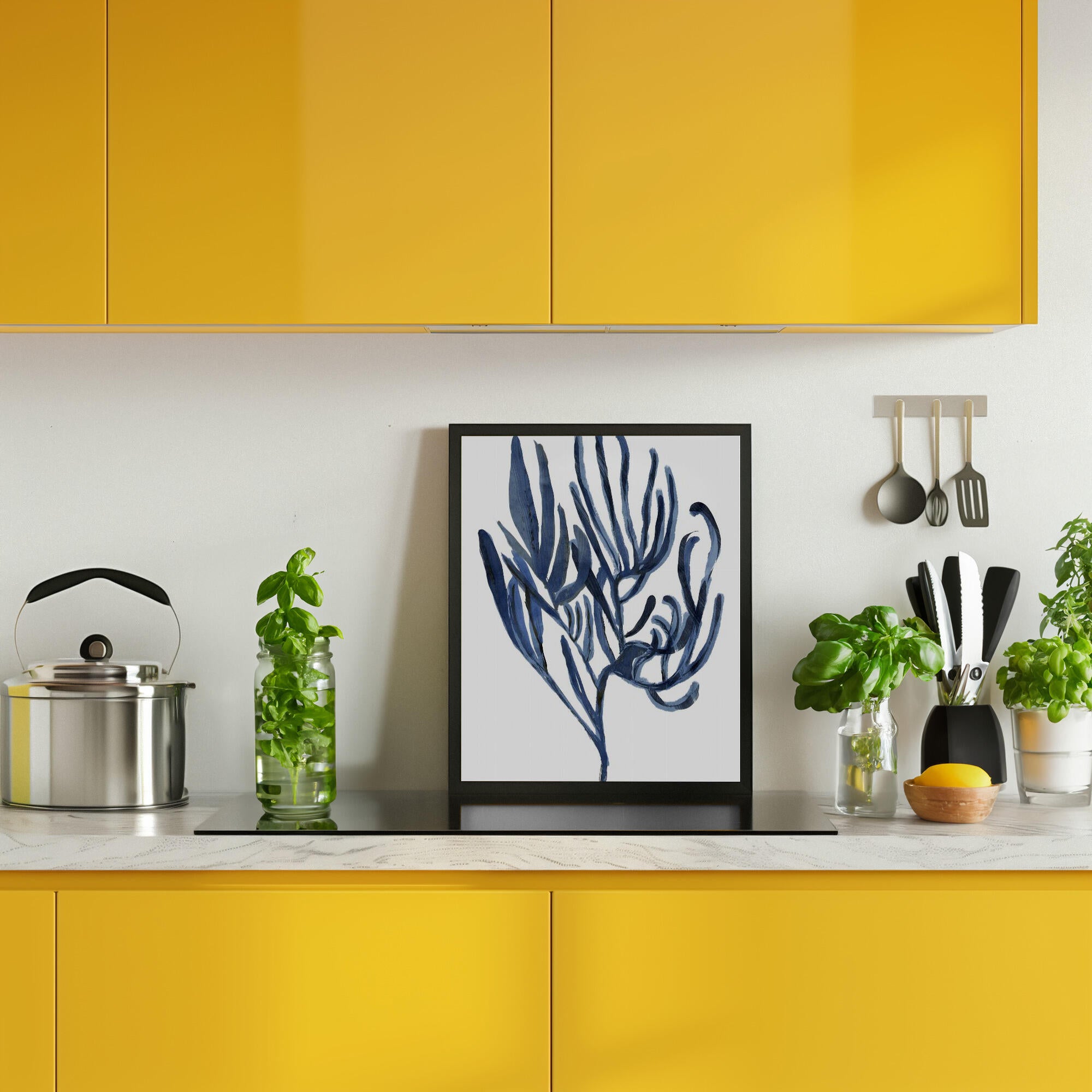 Blue Aquatic Plant Poster 3