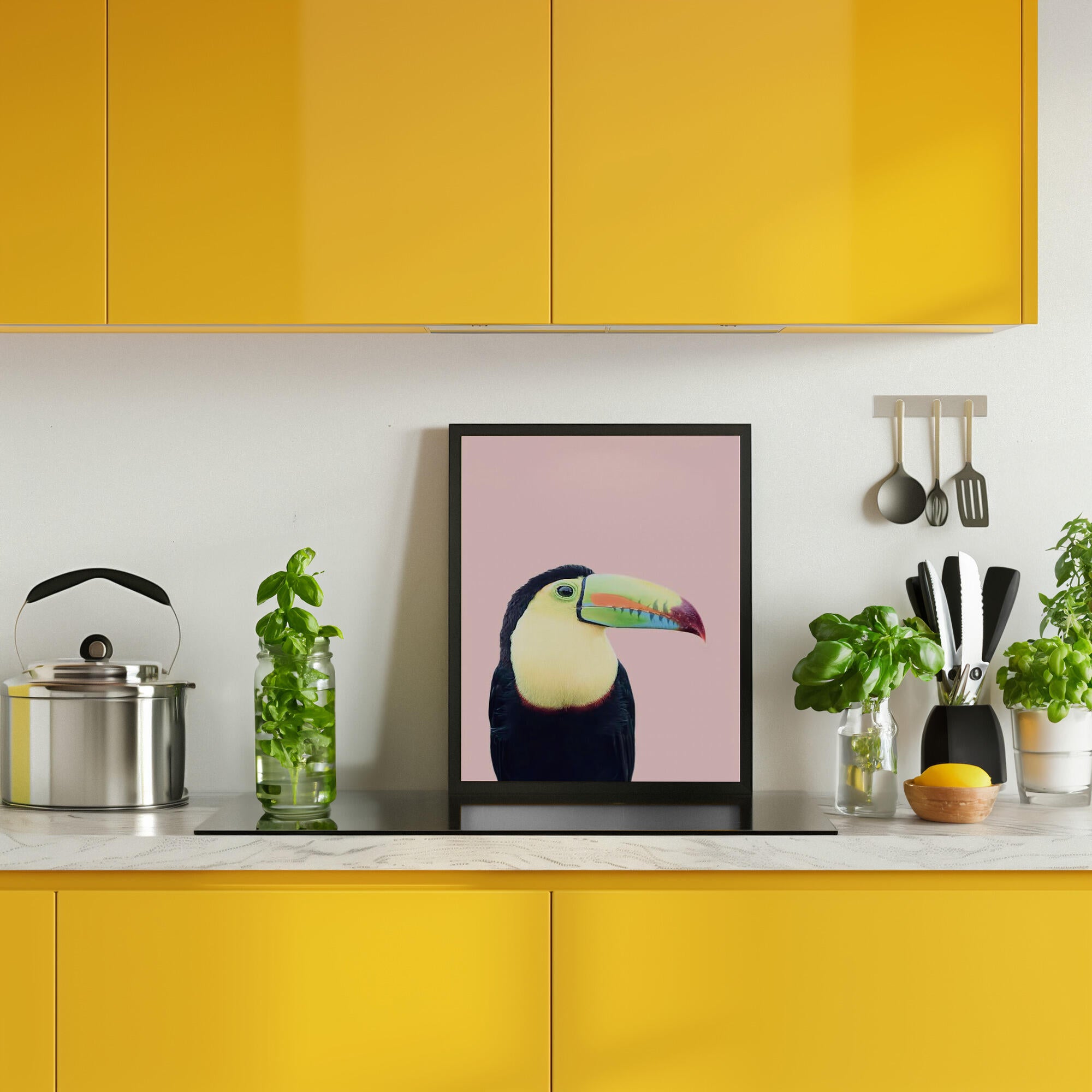 Toucan on Pink
