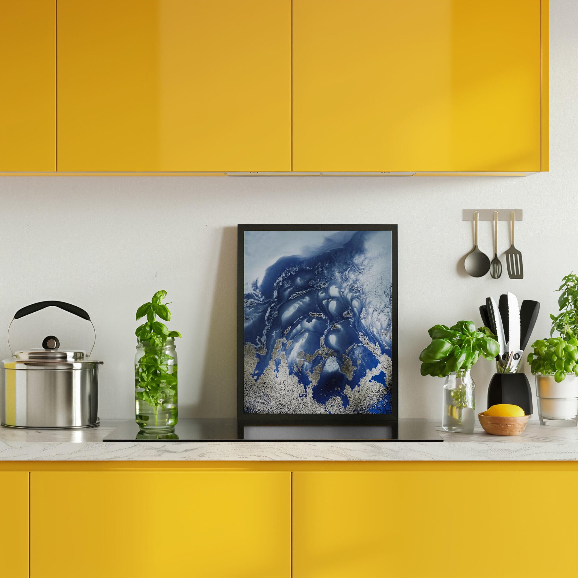 Soothing -" Ocean Wave Waltz  1" - Watercolor waves