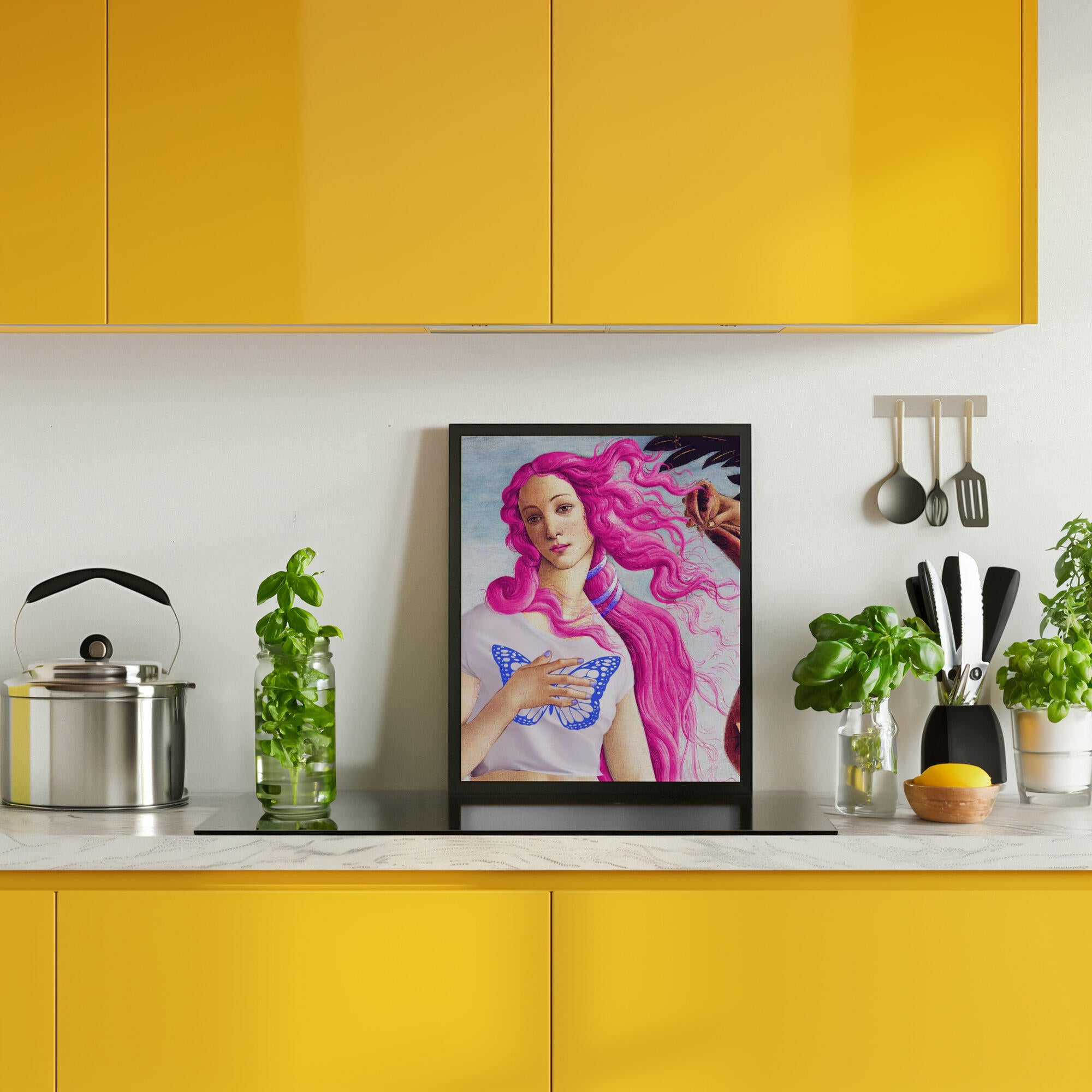 A Figure with Vibrant Pink Hair