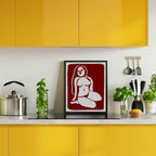 Stylized Nude Figure in a Seated Pose