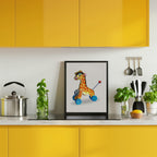 Wooden Giraffe Retro Toy By Renee Machan