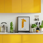 Giraffe Nursery Poster: Bauhaus Style Kids Room Decor