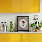 Vintage Mushroom Floral Pattern