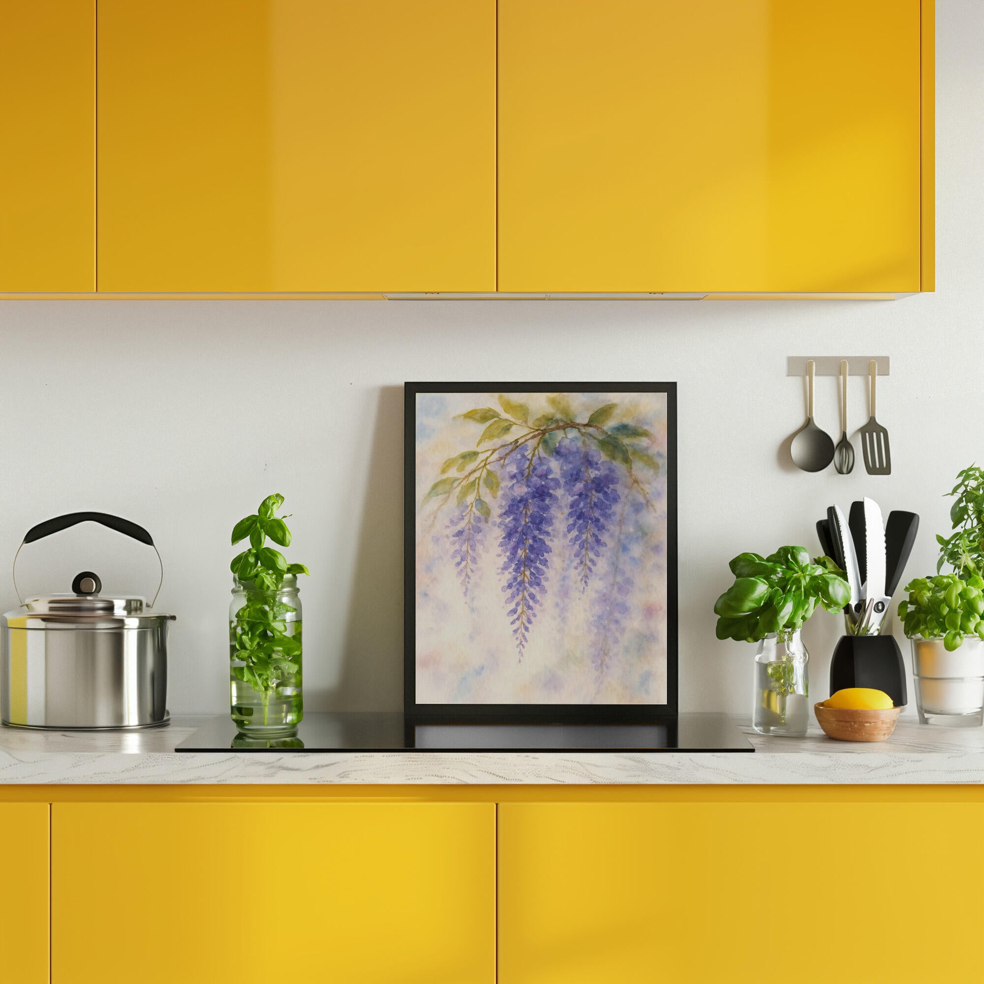 Hanging Wisteria In Soft Pastel Colours