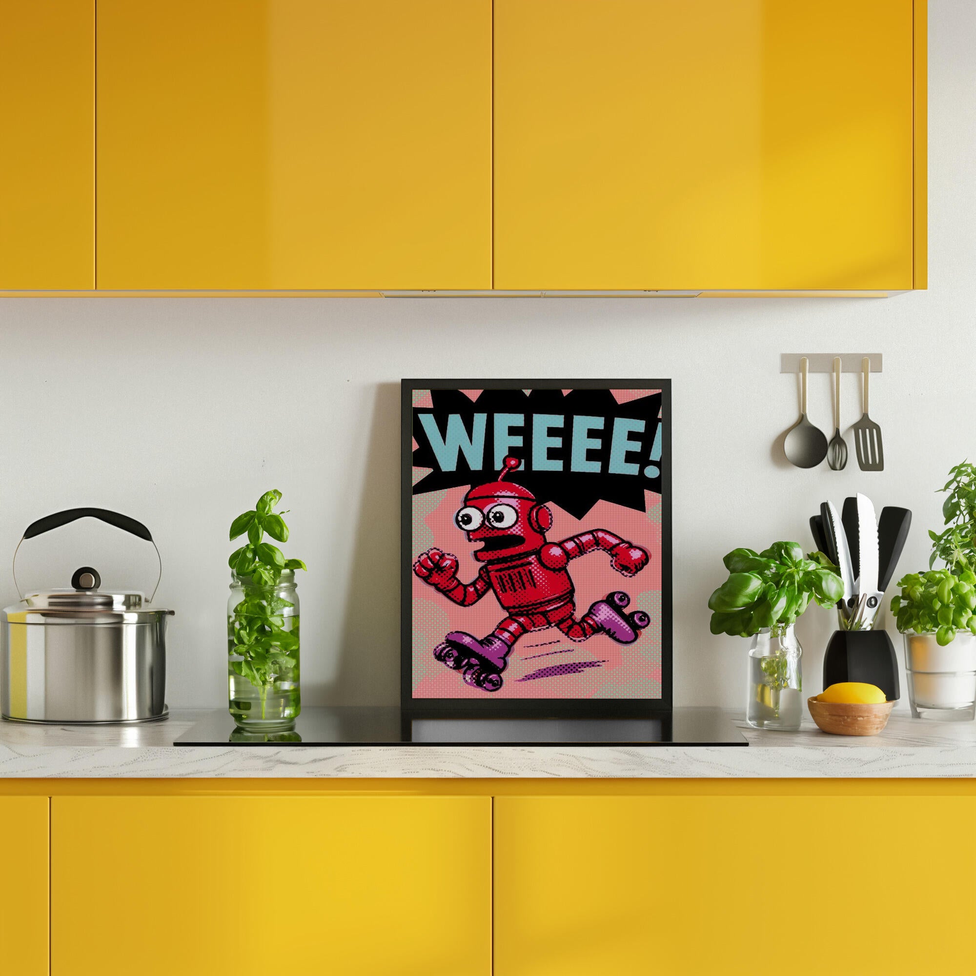 Running Pop Art Robot