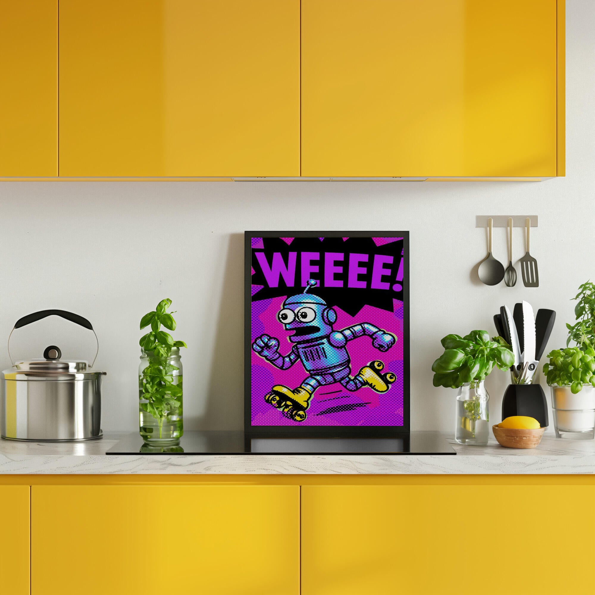 Pop Art Roller Robot