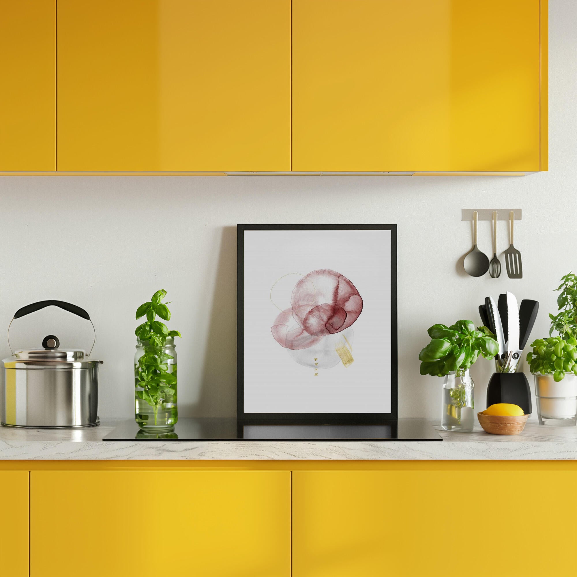 Blush Gold Abstract Flow