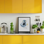Elegant Blue Gold Shapes