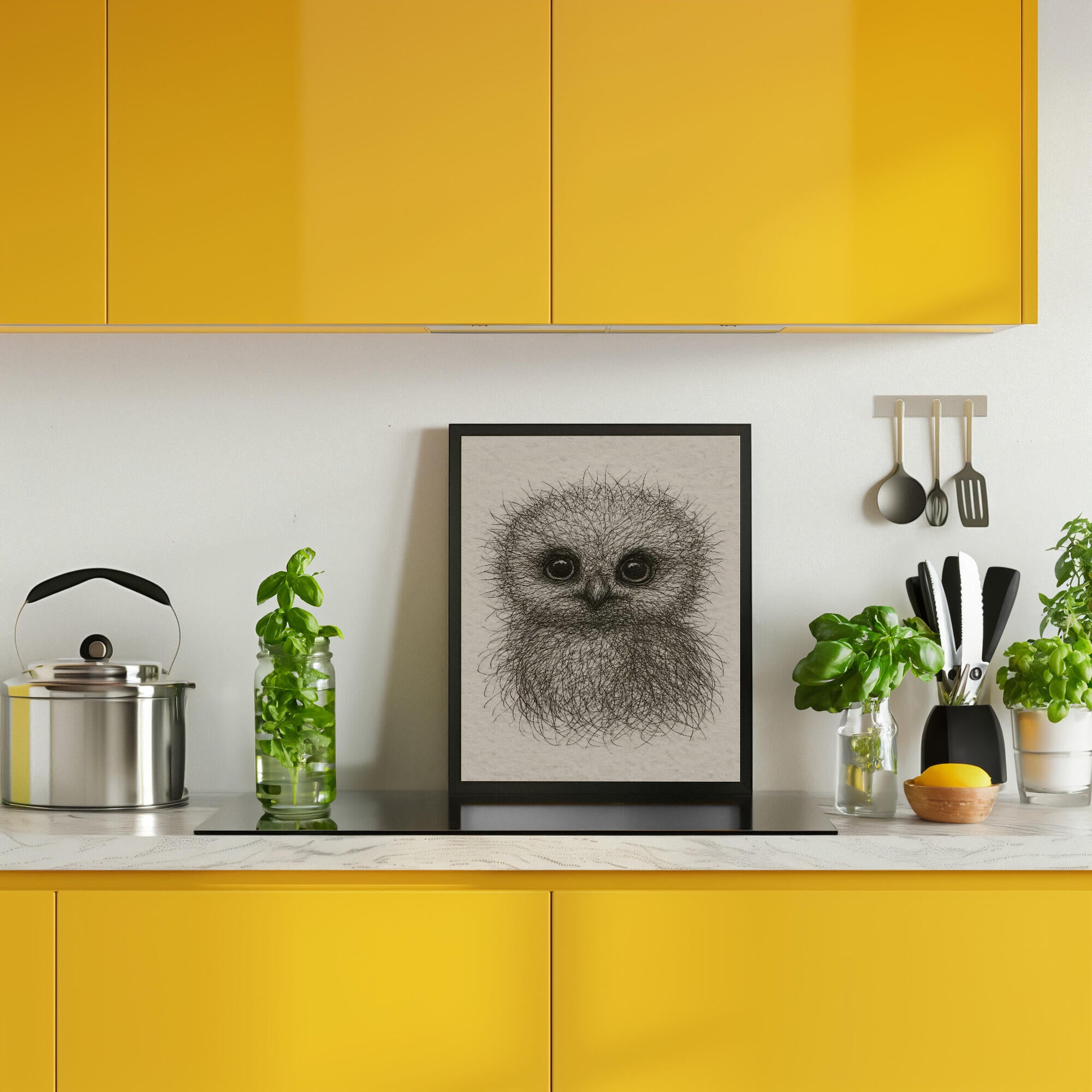 Cute Fluffy Baby Owl