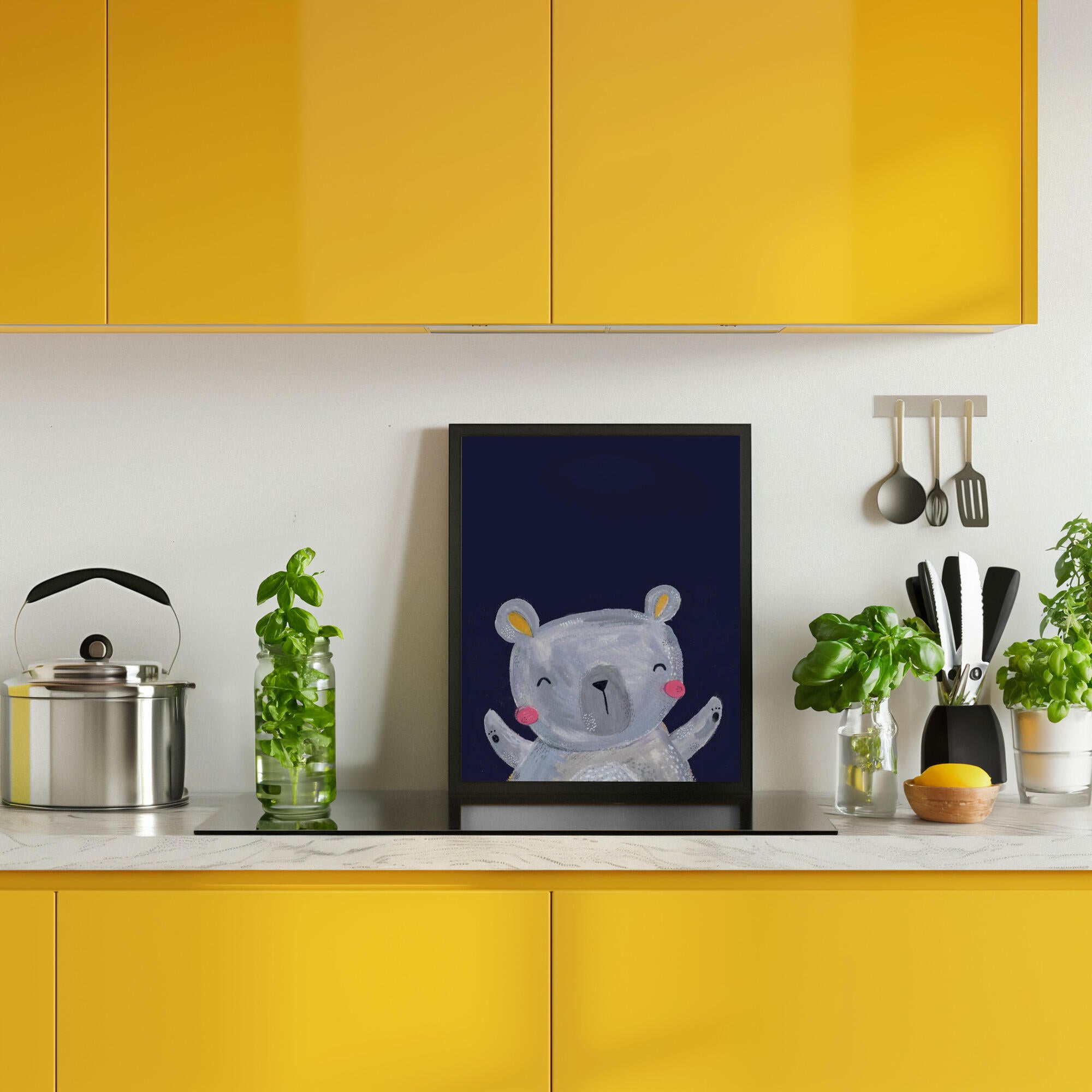 Happy Grey Bear
