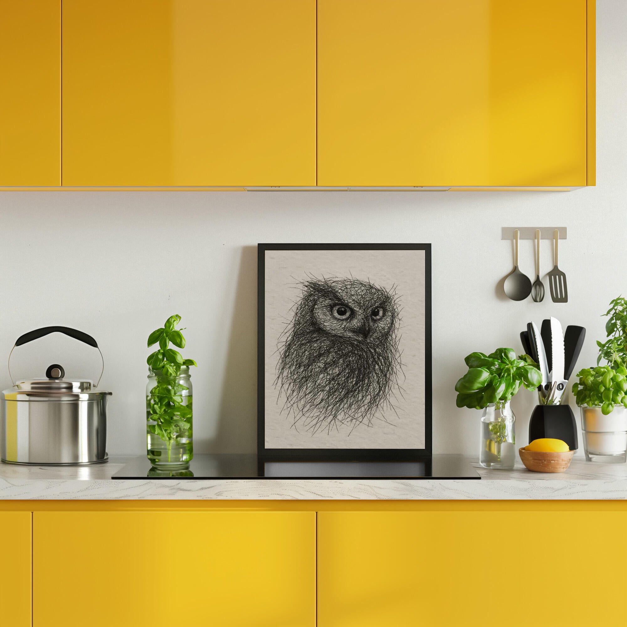 Scribbled Owl Gaze