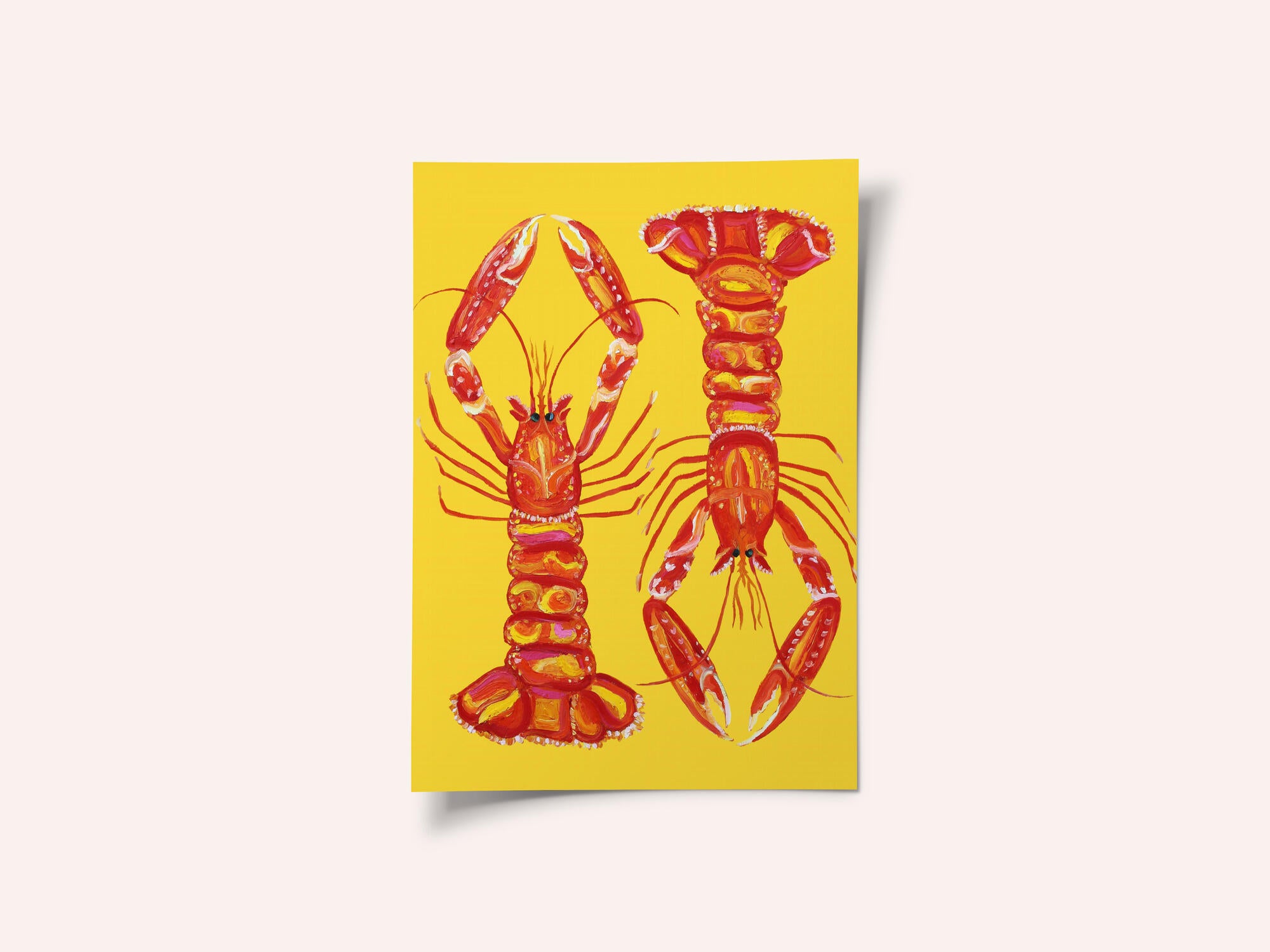 Langoustines On Yellow