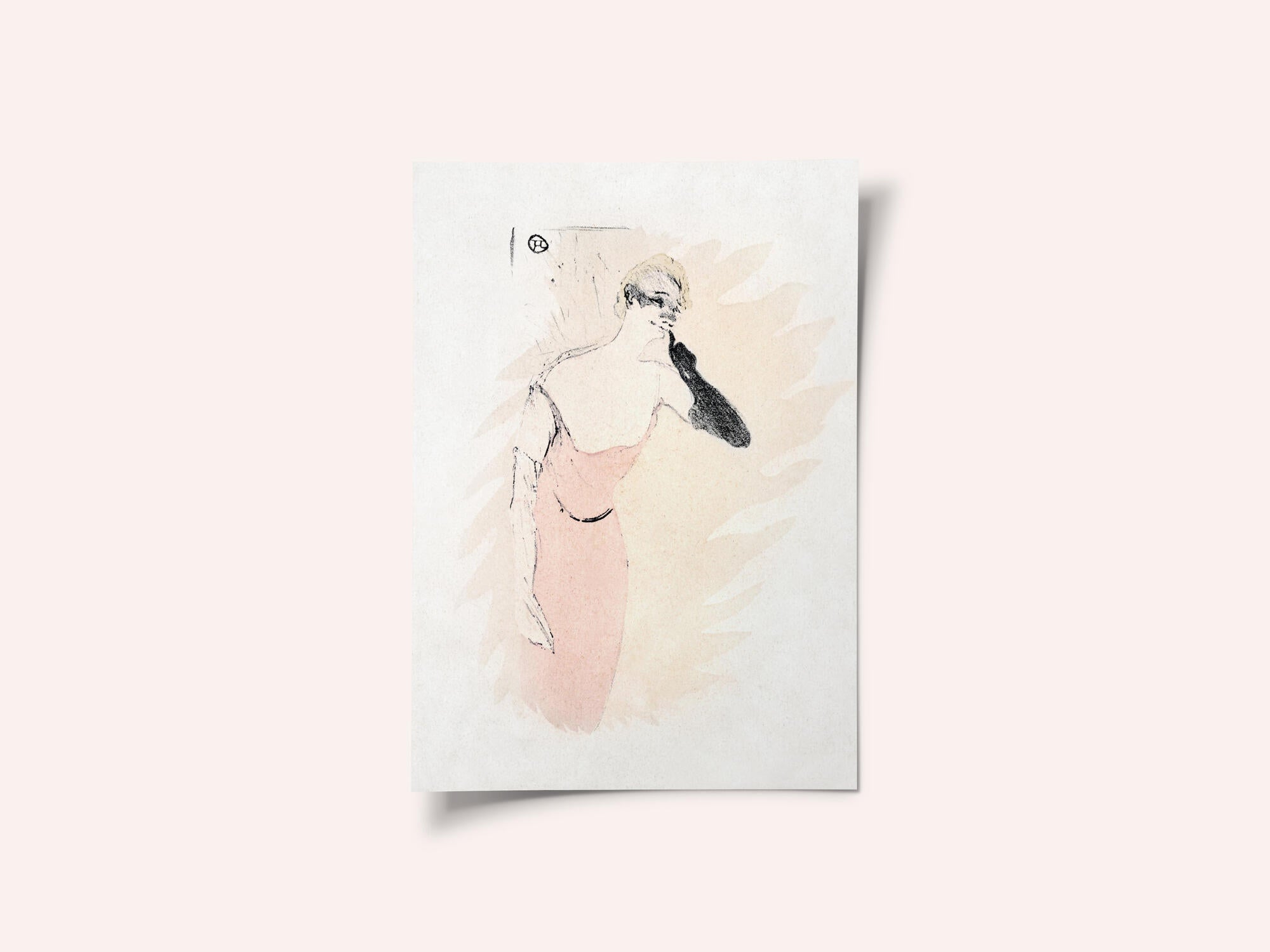 Yvette Guilbert In columbine a Pierrot (1894)