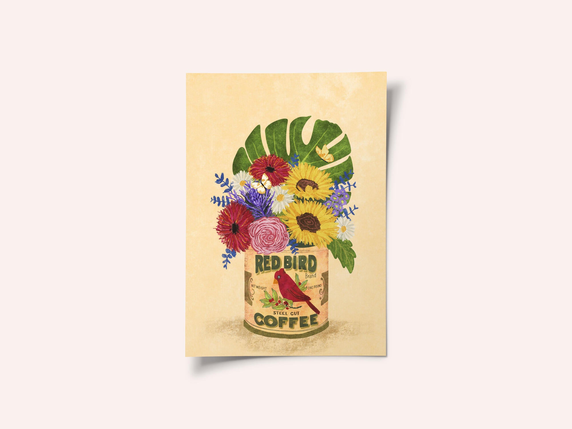 Flowers In a Vintage Coffee Can