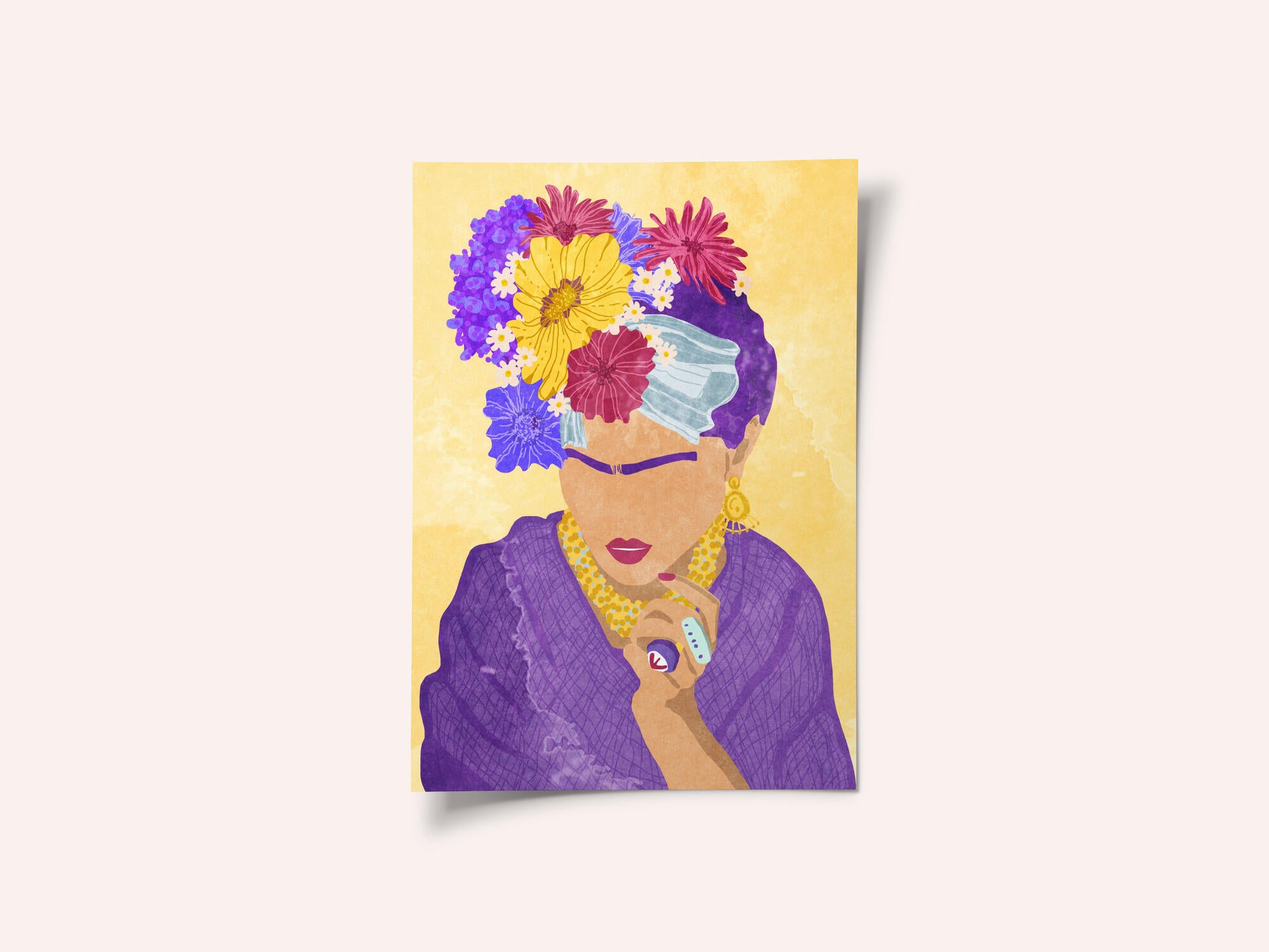 Frida and flowers