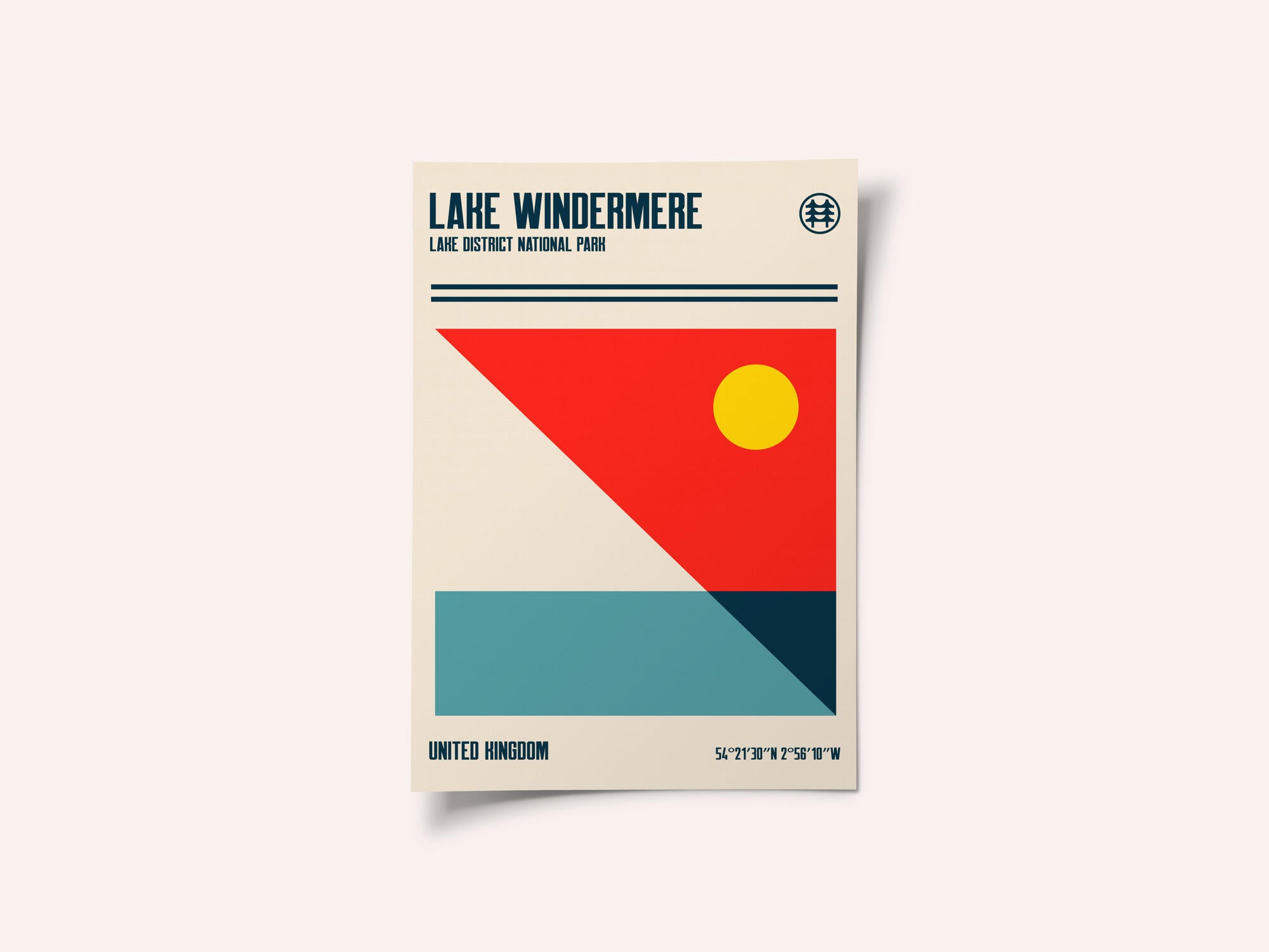 Lake Windermere Lake District National Park Travel Poster