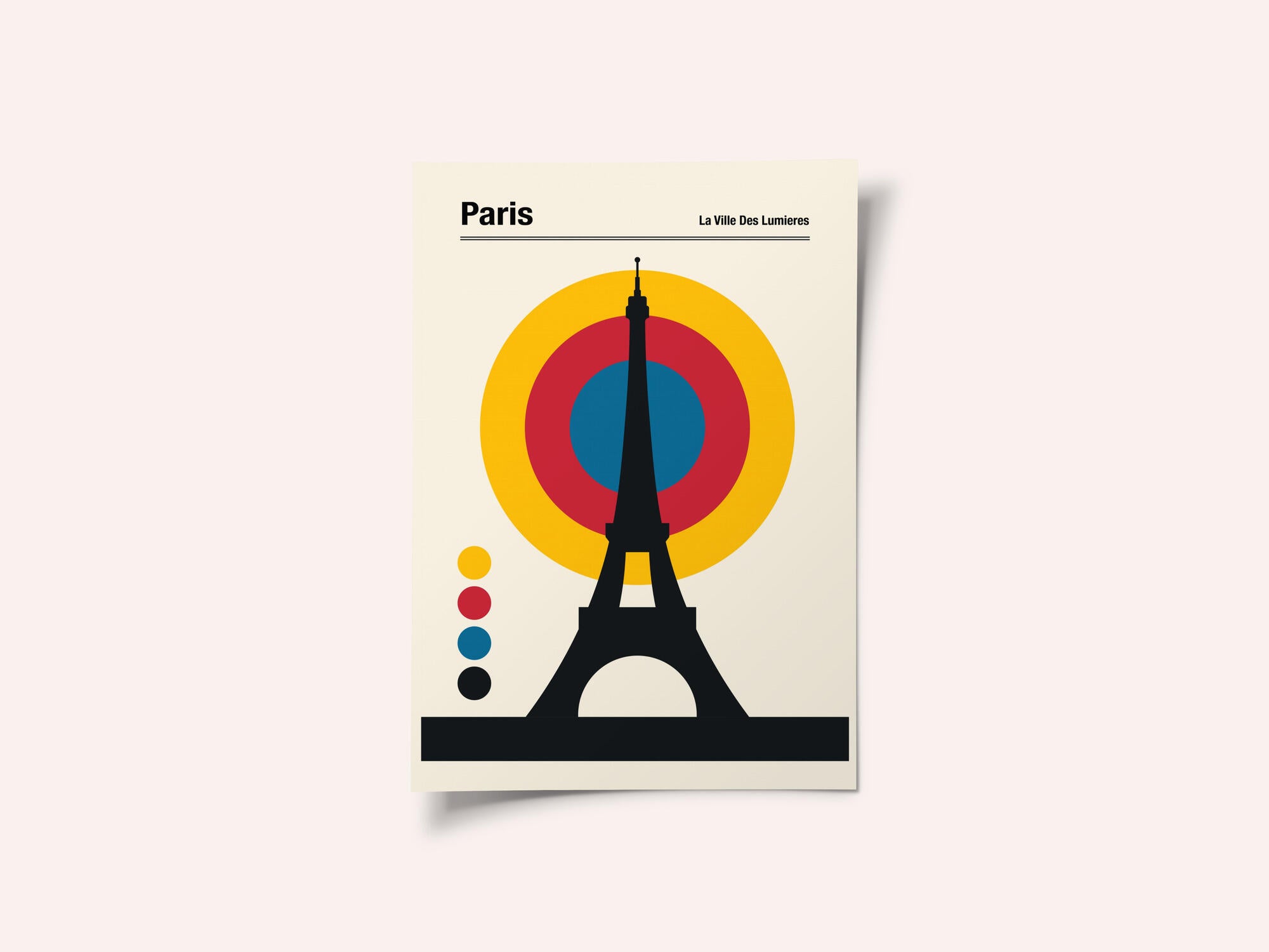 Paris Eiffel Tower Retro travel Print