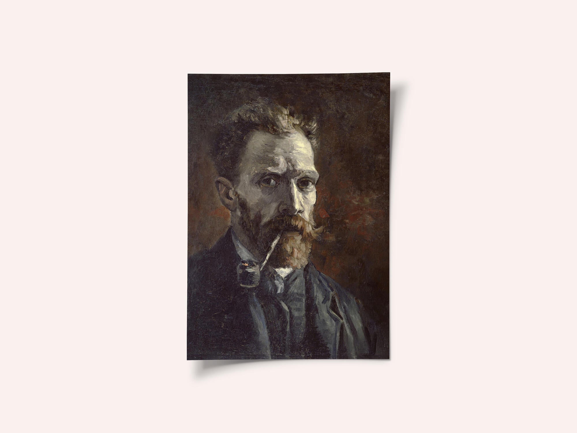 Vincent Van Gogh's Self Portrait With Pipe (1886)