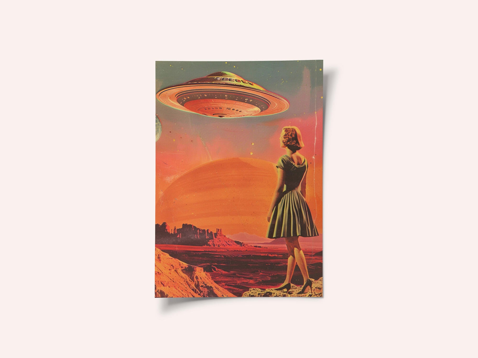 Retro-futuristic Scene With A Woman