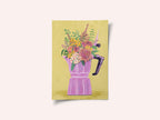 Espresso Maker with Flowers