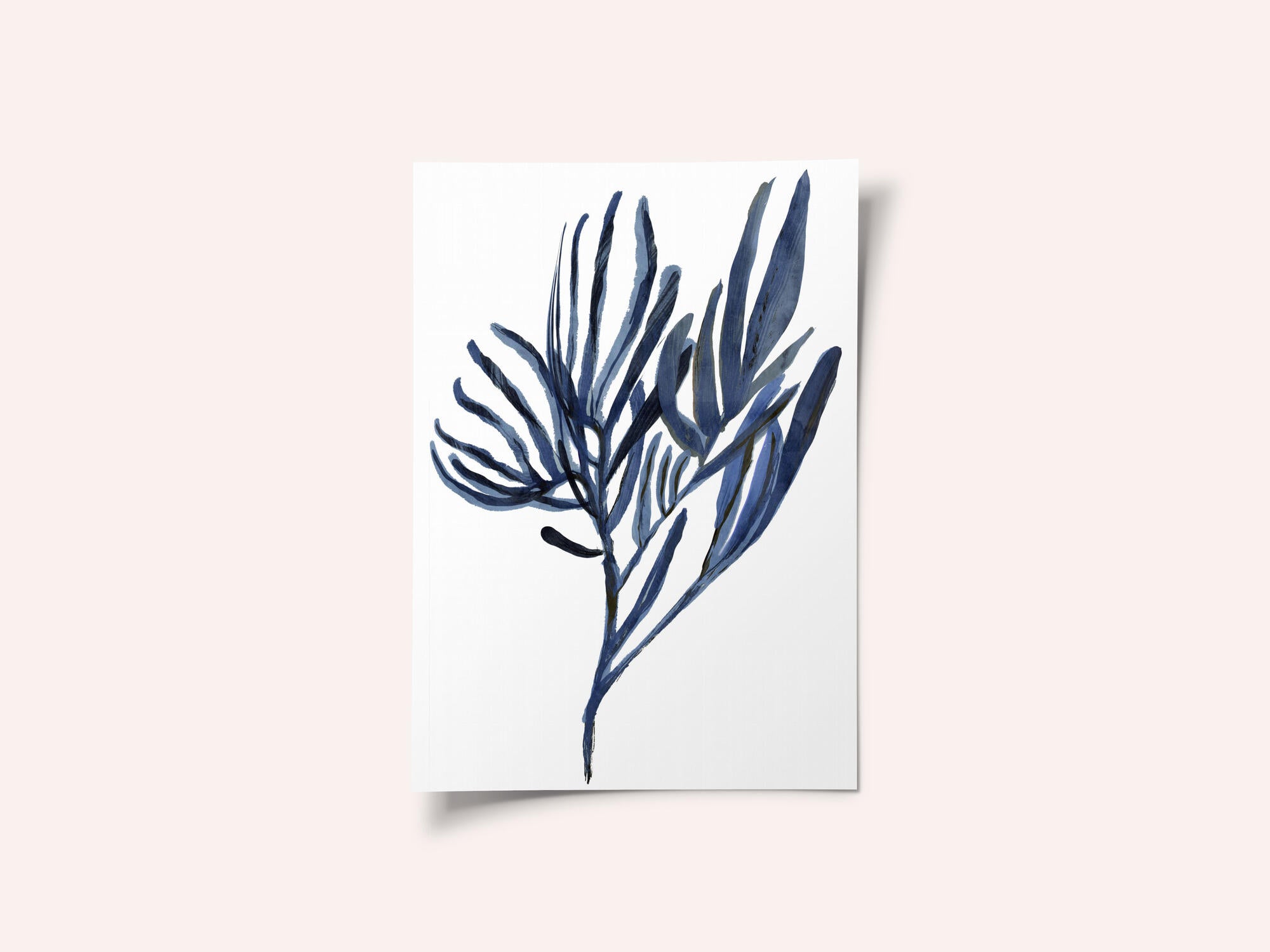 Blue Aquatic Plant Poster 2