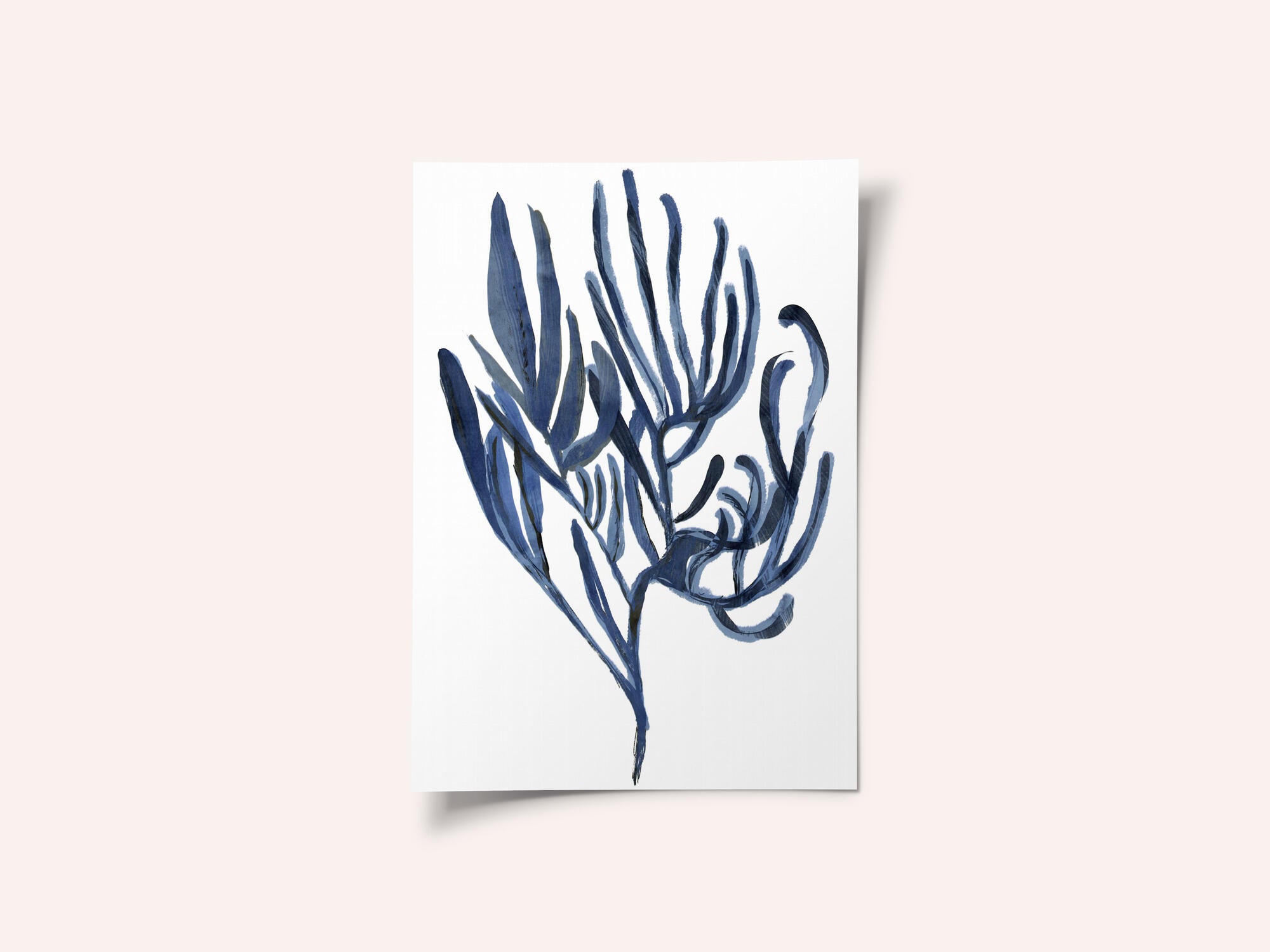 Blue Aquatic Plant Poster 3