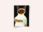 coffee cat 2 Siamese