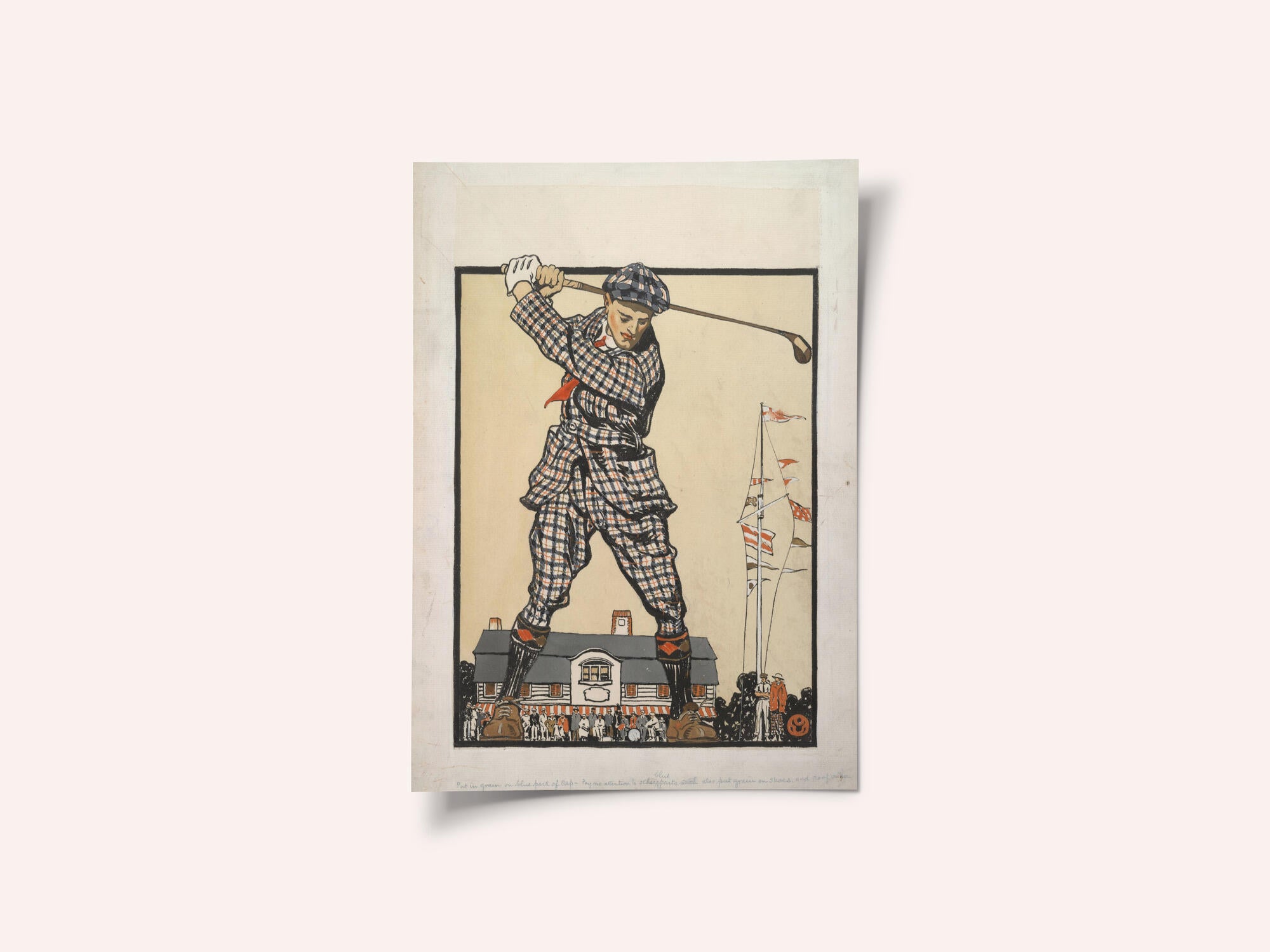 Man Swinging Golf Club (1915)
