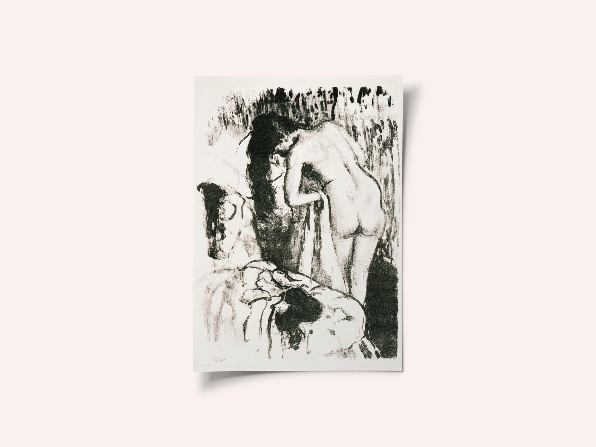 Nude Woman Standing, Drying Herself No.2