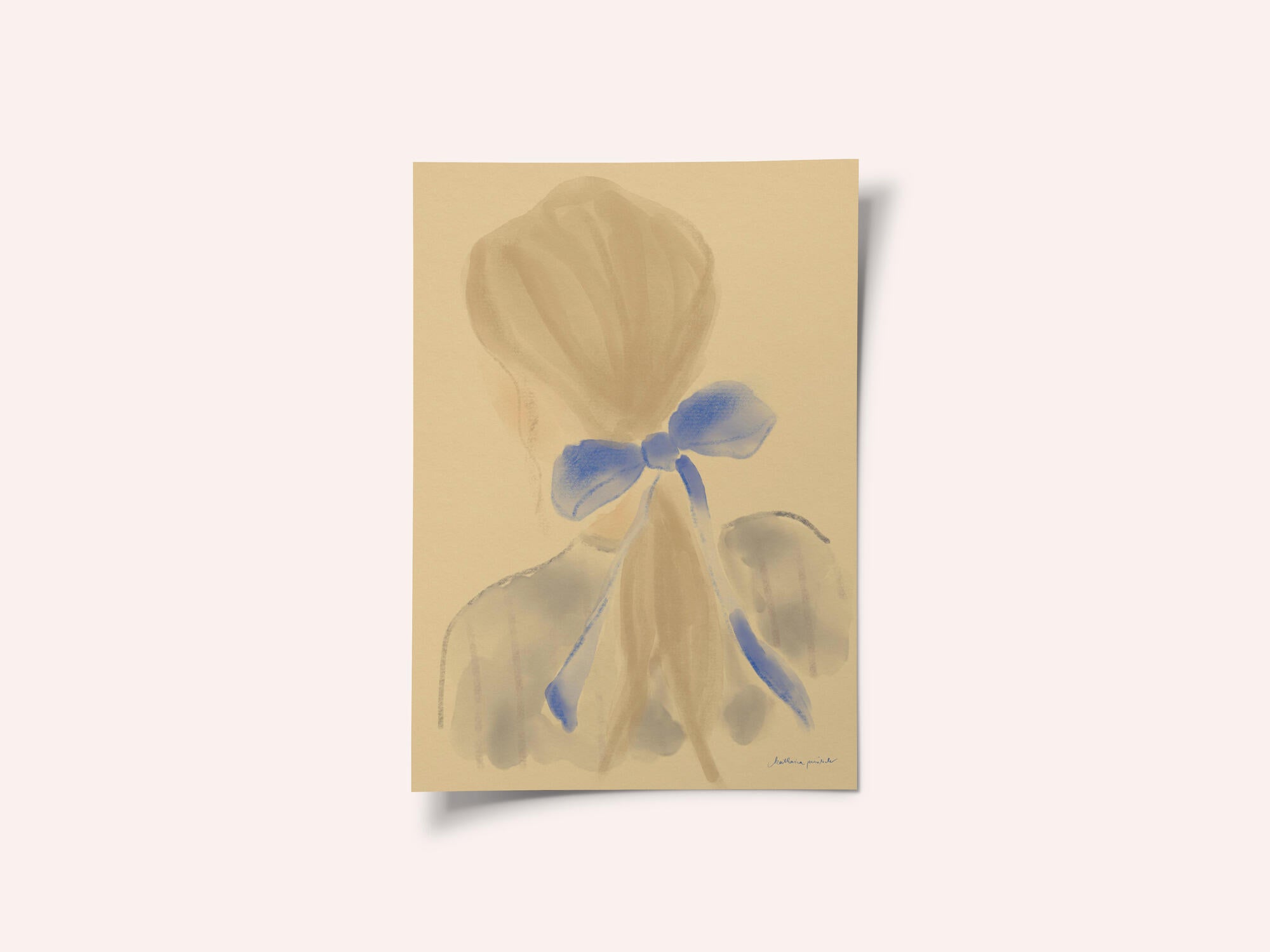 Girl With A Blue Hair Ribbon