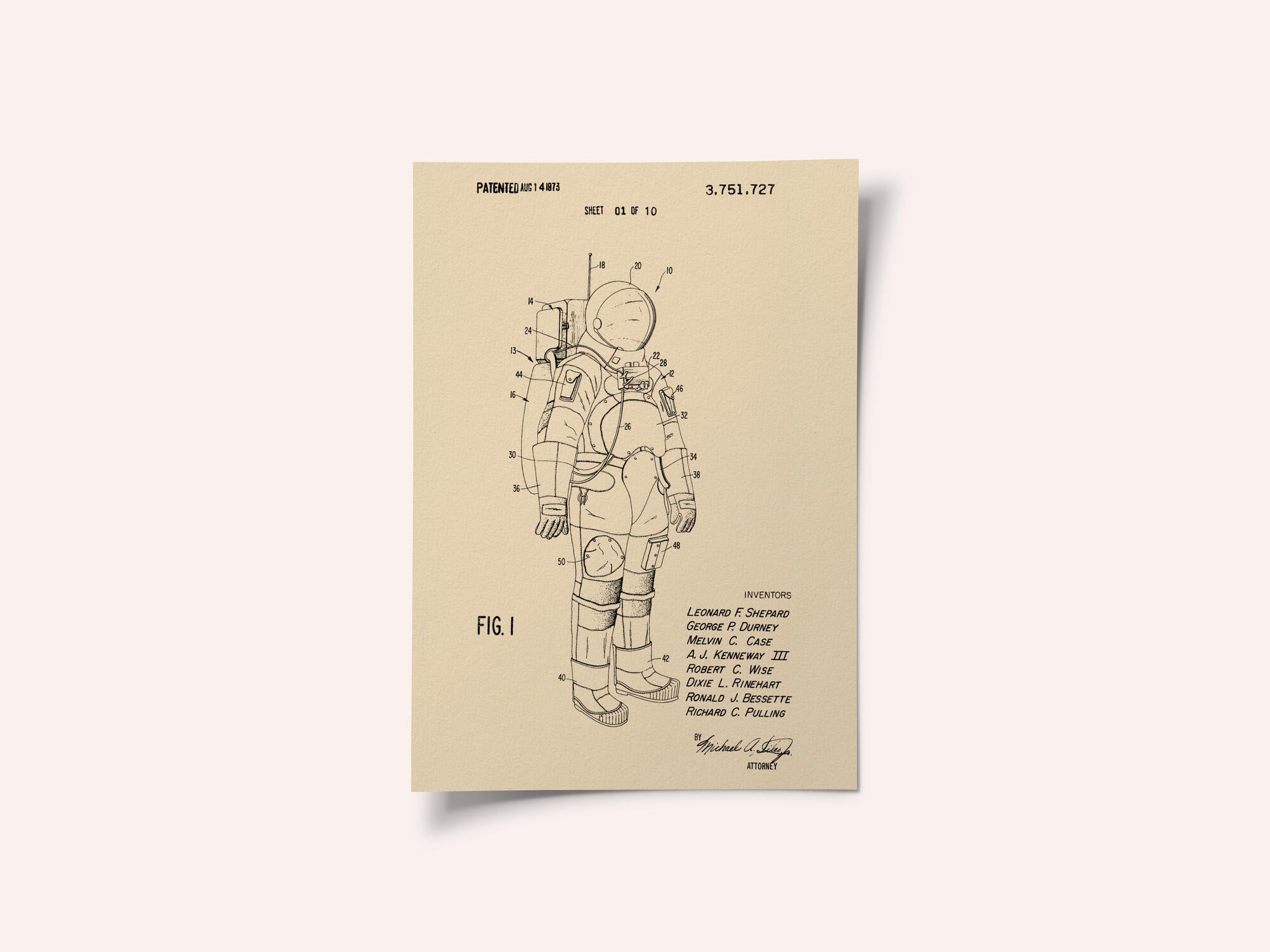 Space Suit Patent 1973