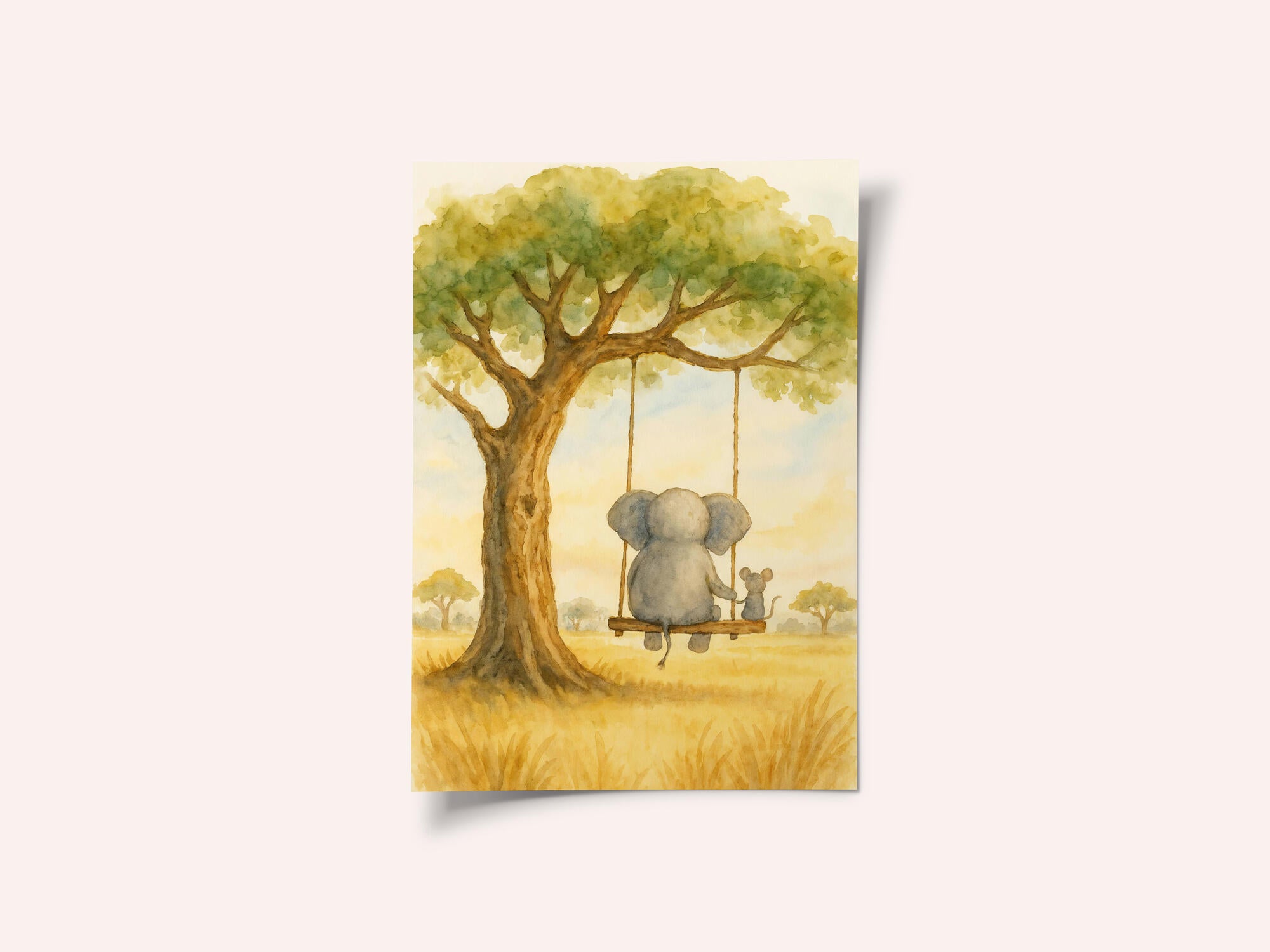 Elephant and Mouse On a Swing