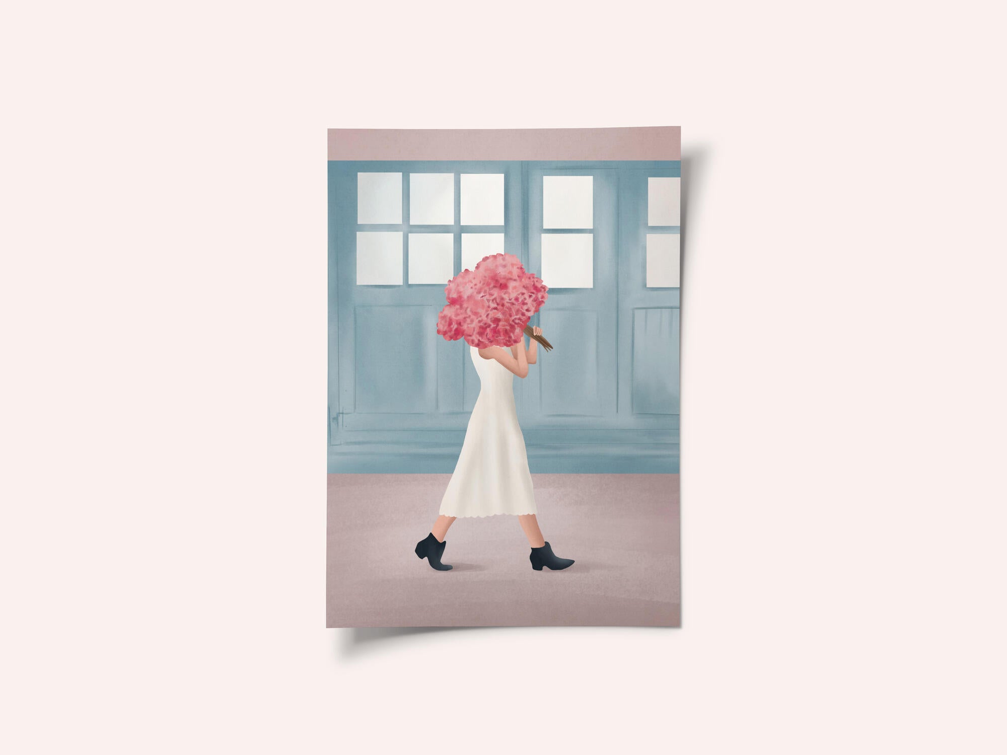 Elegant Walk With Flowers