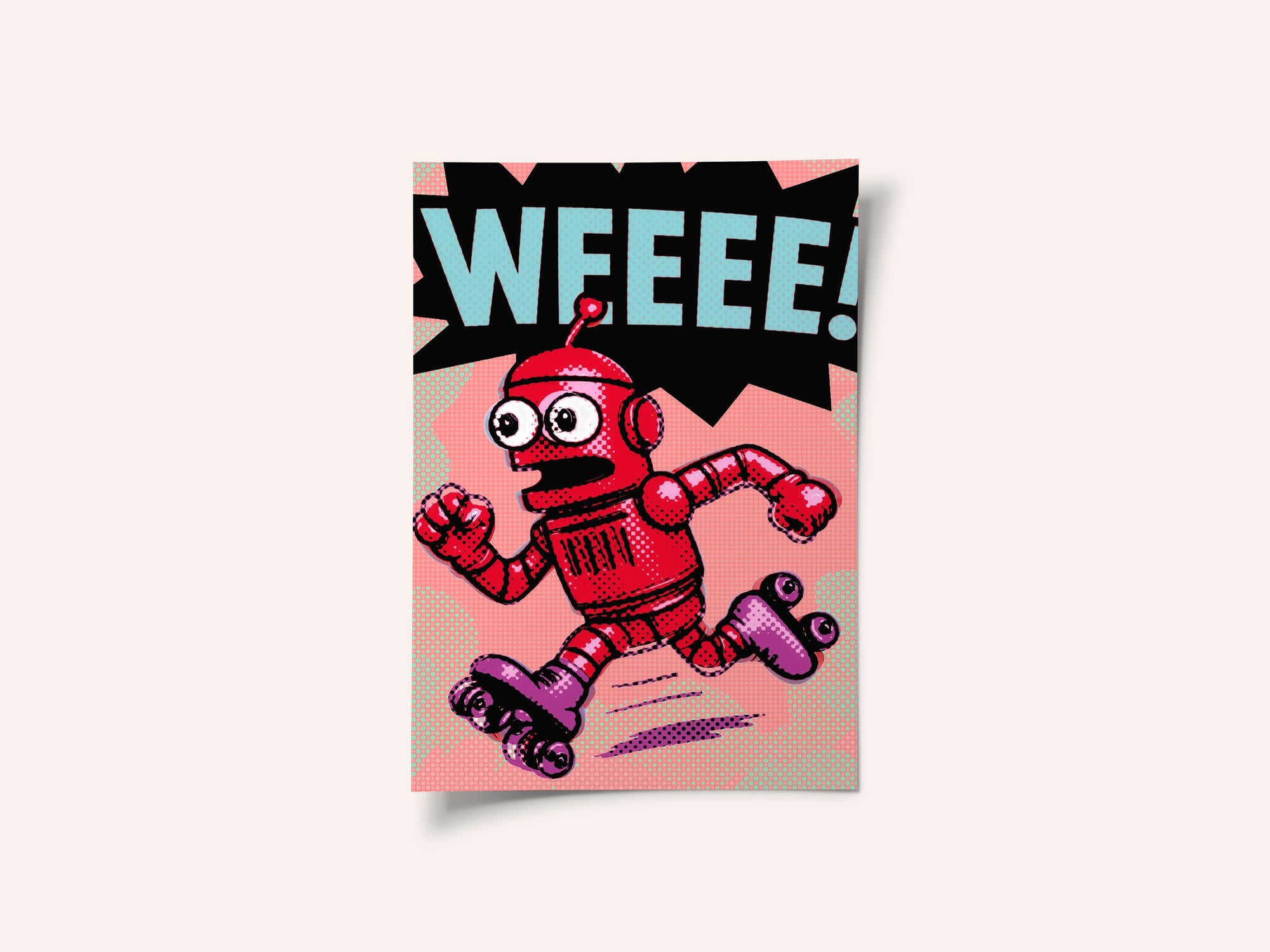 Running Pop Art Robot
