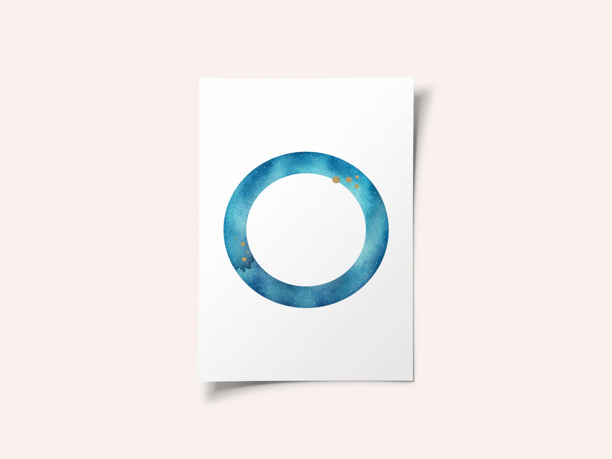 Blue Gold Cosmic Ring