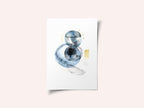 Elegant Blue Gold Shapes