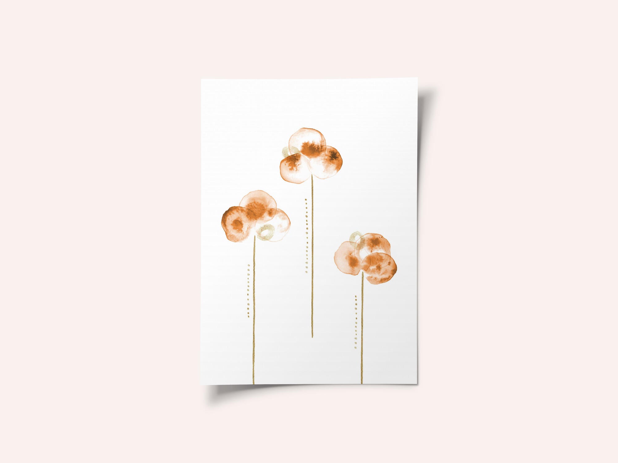 Minimalist Orange Blooms