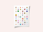 Colorful Watercolor Planets